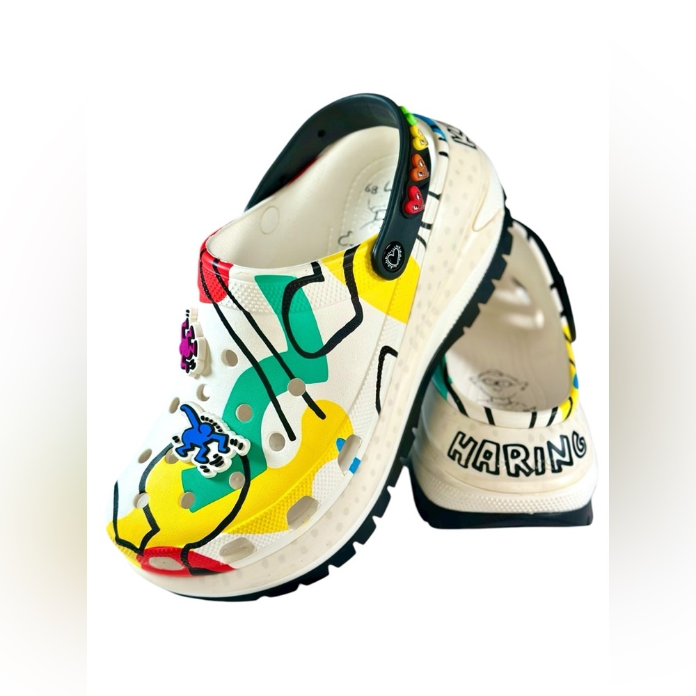 Rare Keith Haring X Crocs Mega Crush Log Limited Edition UNISEX - Picture 11 of 16